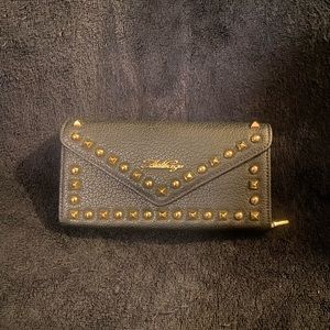 Black and gold clutch wallet purse